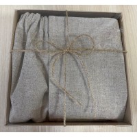 Килт мужской бежевый однотонный 150х63 см (лен, хлопок)